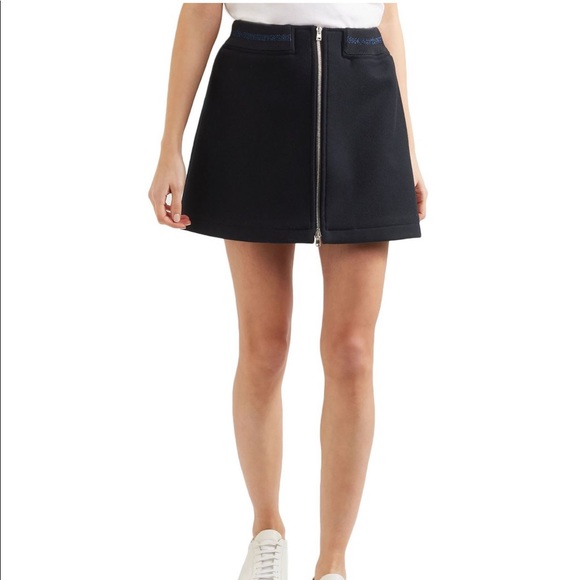 A.P.C. Dresses & Skirts - A.P.C. Charlotte Zip Front Wool Mini Skirt